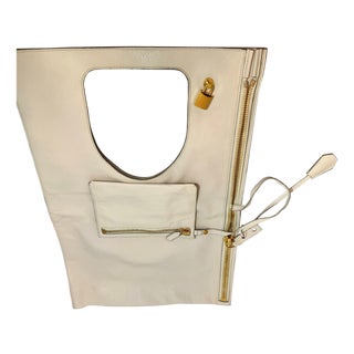 Authentic TOM FORD Alix flat tote Shoulder bag , ALIX Leather Handbag White, New For Sale