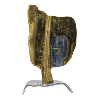Brutalist Sculptural Clock by David Marshall, Scotland, 1970s For Sale