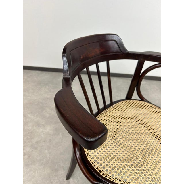 Beige No. 6 Corner Chair attributed to J&J Kohn, 1890s For Sale - Image 8 of 16