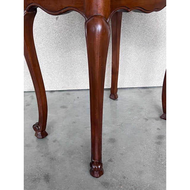 Brown Late 19th Century Louis XV Style French Darkness Oak Nightstands with Claw Finish Legs, A Pair For Sale - Image 8 of 18