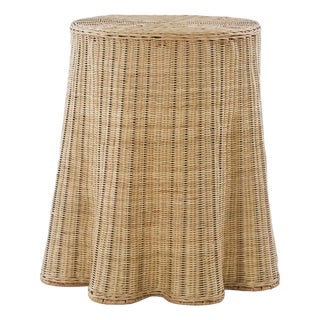 Matthew Izzo Home Rattan Context Round Side Table For Sale