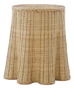 Matthew Izzo Home Rattan Context Round Side Table