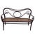 Late Victorian No. 08 Bent oak settee by Jacob & Josef Kohn featuring an elegant, sculptural frame crafted from warm-toned...