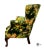 Sheraton Vintage Traditional Chippendale Style Channel Back Floral Print Wingback Accent Chair For Sale - Image 4 of 11