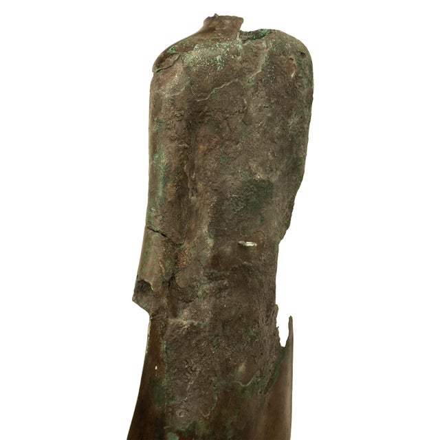 Metal Large Ancient 16thC Thai Ayutthaya Bronze & Copper Buddha Sculpture Statue 1550 For Sale - Image 7 of 16