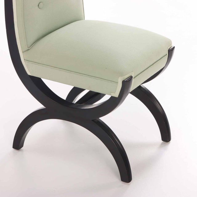 A Custom Set of 10 Art Deco Style Dining Chairs, C. 1990s. For Sale In Philadelphia - Image 6 of 6