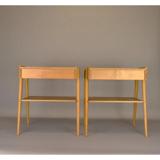 Scandinavian Bedside Tables from Ab Calstrom & Co Mobelfabik, 1960s, Set of 2 For Sale - Image 11 of 11