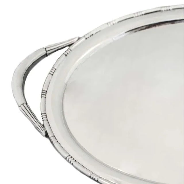 Sterling Silver Large Art Deco Tray For Sale - Image 4 of 6