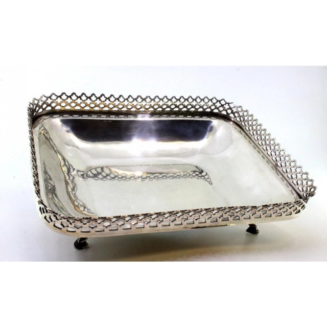 Metal Silver Fruit Bowl with Wire Rack For Sale - Image 7 of 8
