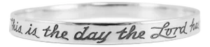 Mid 20th Century James Avery 925 Silver Retired This Is the Day the Lord Has Made Bangle Bracelet