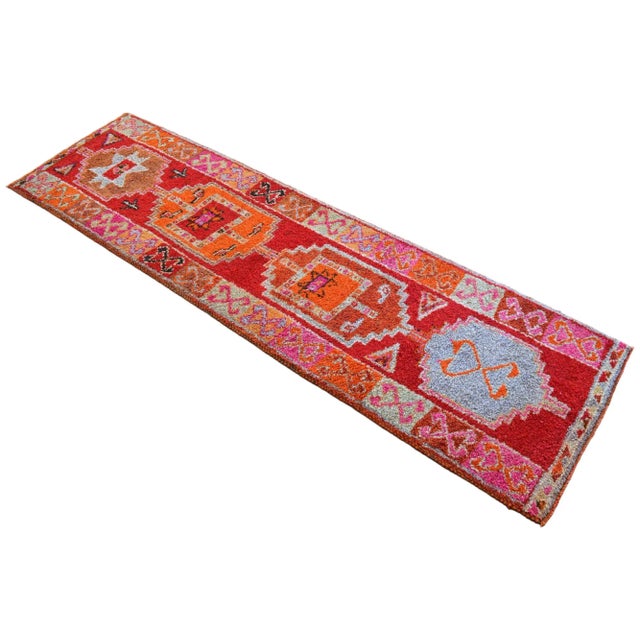 Hand-Knotted Turkish Kurdish Runner For Sale - Image 6 of 12