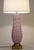 Hollywood Regency 1960s Rare Xxlarge Massive Pink "Costolato" Barovier Toso Murano Italy Bubble Blown Art Glass Brass Table Lamp For Sale - Image 3 of 13
