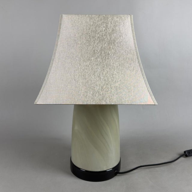 Vintage Opaline Murano Glass Table Lamp, 1990s For Sale - Image 4 of 13