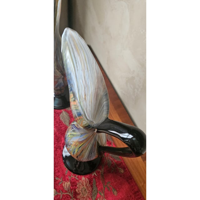 Art Deco Exceptional Pair of Art Deco Hand-Blown Glass Pitchers by Degue, France, c.1920 For Sale - Image 3 of 16