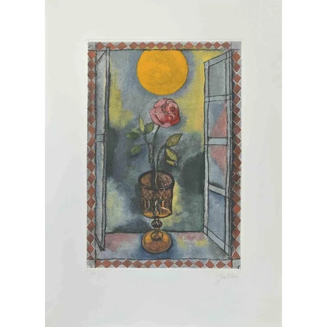 Modern Franco Gentilini, The Sun, Etching and Aquatint, 1970s For Sale - Image 3 of 3