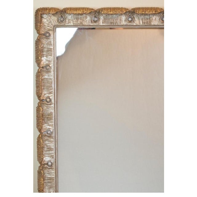 Hand-Carved Gilt Scalloped Mirror by Morgan, Italian Design For Sale In Philadelphia - Image 6 of 11