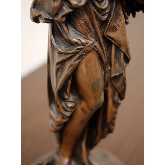 European Artist, Allegorical Young Woman Spring, 19th Century, Bronze For Sale - Image 6 of 11