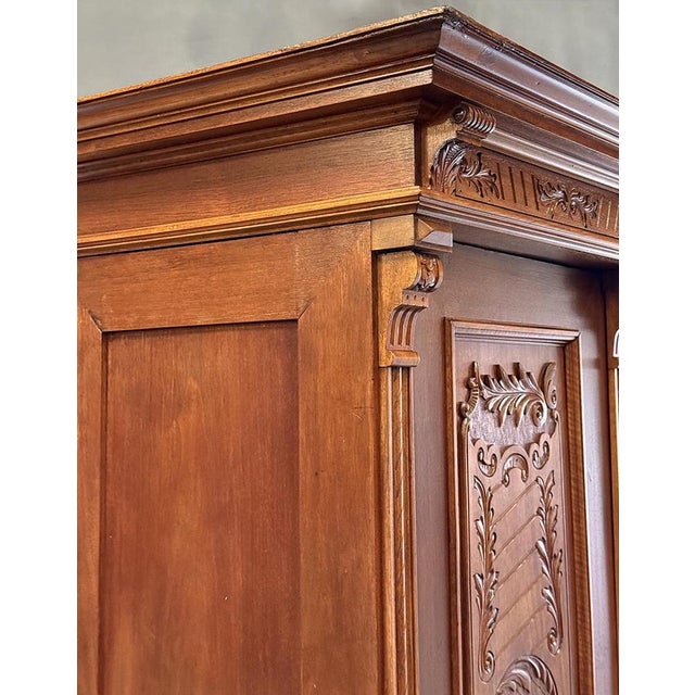 Late 19th Century Antique Oak Wardrobe, 1880 For Sale - Image 5 of 11