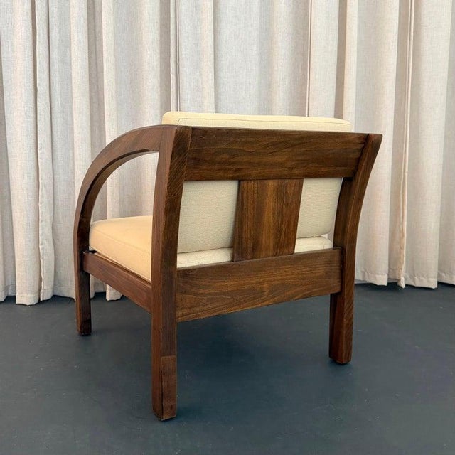 1930s 1930s Art Deco "D" Oak Armchair by Modernage Furniture After Paul Frankl For Sale - Image 5 of 9
