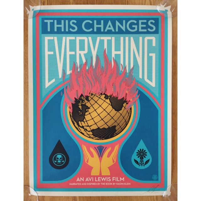 Shepard Fairey (Obey) This Changes Everything 15 Fairey Screenprint on cream Speckletone paper. Signed by Shepard Fairey....