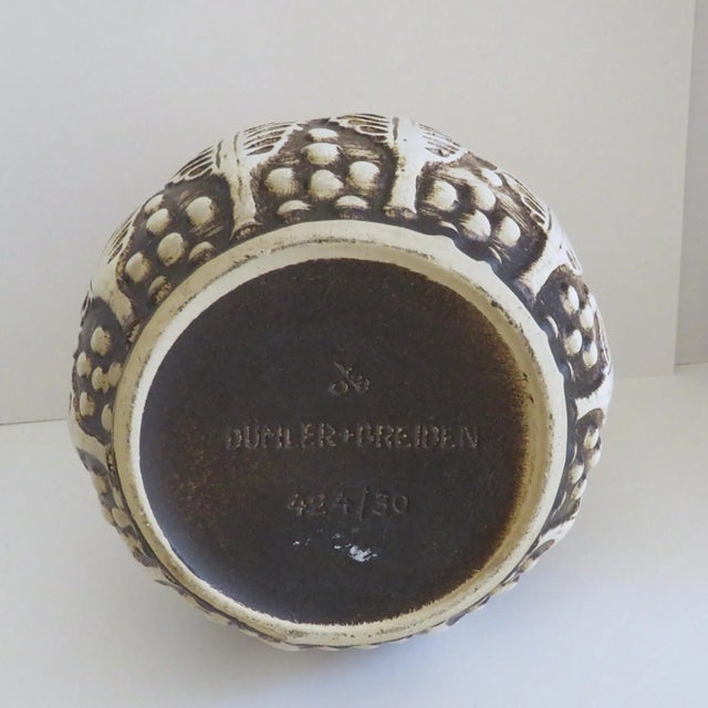 Ceramic Vintage West German Relief Ceramic Vase For Sale - Image 7 of 7