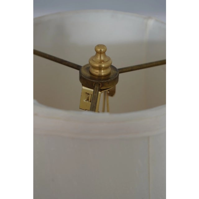 1980s Pair Sarreid Bronze Silver Finish Candlestick Lamps For Sale - Image 5 of 11