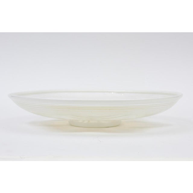 Modern Vintage Murano Glass Bowl With Flower Design and Gold Aventurine, 1980's, Italy For Sale - Image 3 of 10