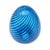 Glass Signed Venini Murano Canne Ritorte Blue & Green Art Glass Egg Sculpture, 1970s 7" For Sale - Image 7 of 11