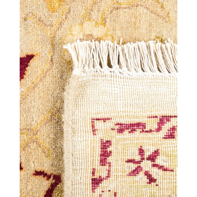 1990s Vintage Moroccan Hand Knotted Wool Area Rug, Ivory - 6'2" X 9'0" For Sale - Image 5 of 9