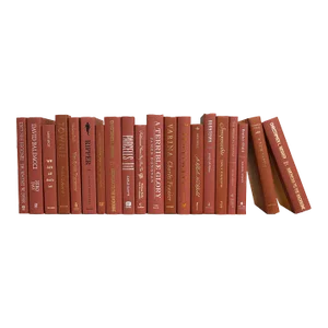 Decorative Books - Sienna Books - Red Books By The Foot