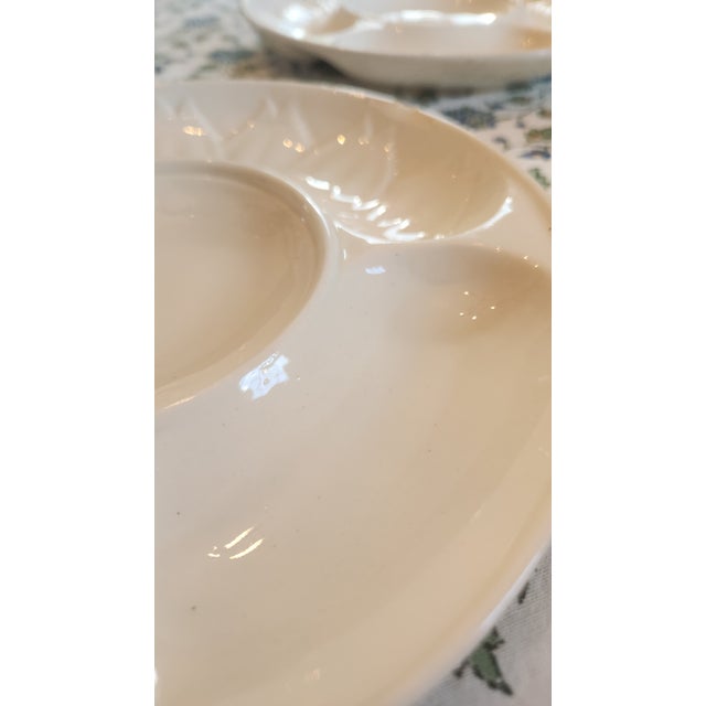 Mid 20th Century Embossed White Artichoke Plates – Czechoslovakia Porcelain- Set of 10 For Sale - Image 4 of 8