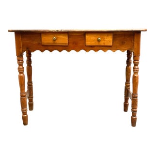 19th C. English Fruitwood Console Table For Sale