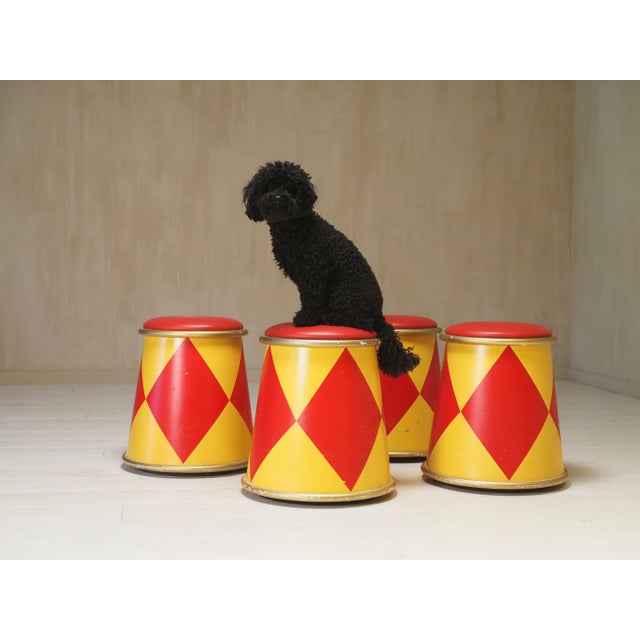 1980s Circus Stools from Eurodisney, Paris, 1980s, Set of 4 For Sale - Image 5 of 11