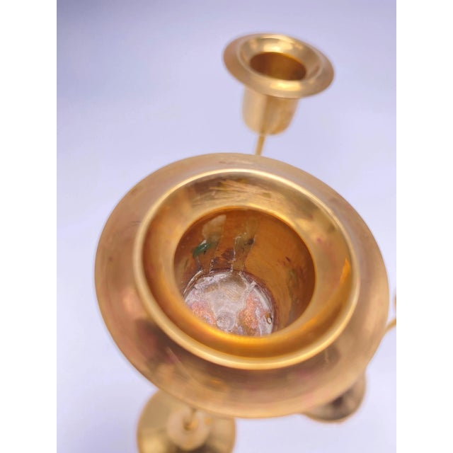 Candlesticks in Brass, Sweden, 1960s, Set of 3 For Sale - Image 6 of 9