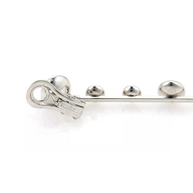 17159 - Koesia Diamond 18k White Gold Fancy Spinner Discs Long Earrings, 2 Pieces For Sale - Image 4 of 6