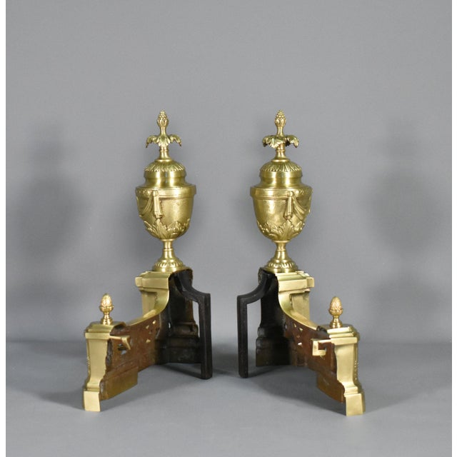 Napoleon III French Fire Dogs in Bronze, 19th Century, Set of 2 For Sale - Image 13 of 14
