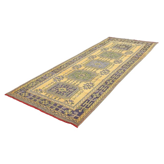 Traditional Mid 20th Century Decorative Vintage Turkish Oushak Rug For Sale - Image 3 of 7