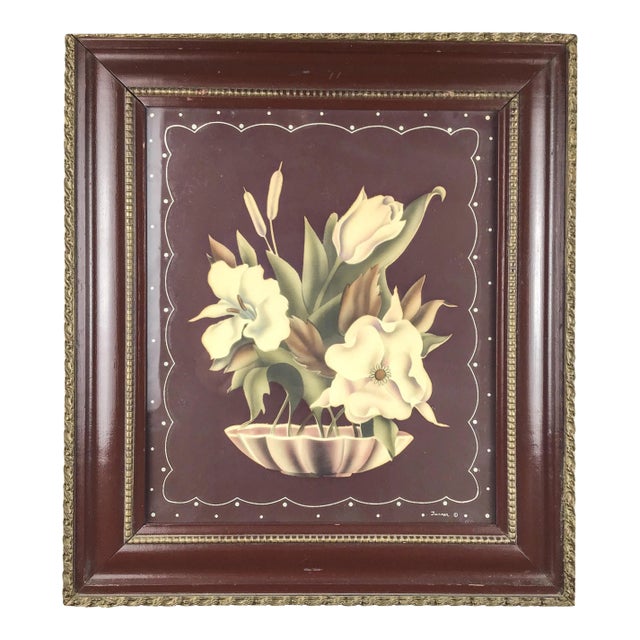 Victorian Watercolor Original Painting Signed For Sale