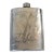 Vintage English Pewter Nautical Ship Hip Flask For Sale