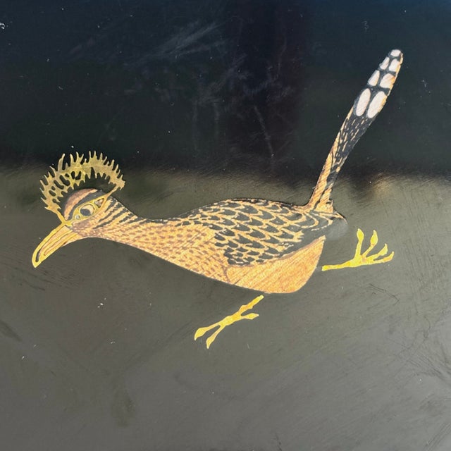 Late 20th Century Couroc Roadrunner Tray For Sale - Image 5 of 8