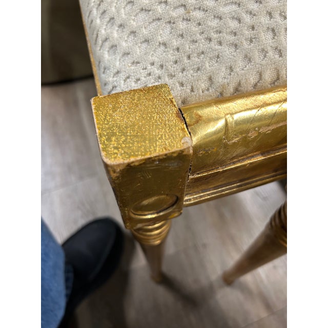 1960s 1960s Pair Gilt Wood Swan Chairs by Andres Originals For Sale - Image 5 of 8