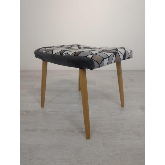 Communist Era Stick Leg Ottoman For Sale - Image 6 of 12