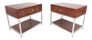 Modern Two Tier End Tables - a Pair