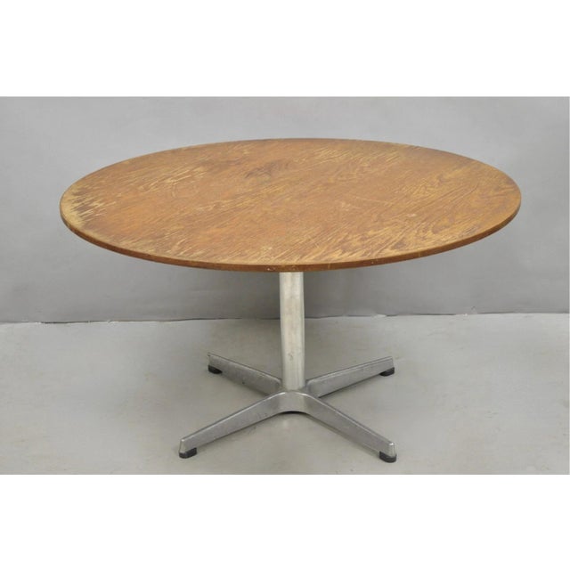 Vintage Mid Century Modern Knoll Style Pedestal Base Marble Top Coffee Table For Sale - Image 12 of 16