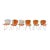 1960s Set of 6 Harry Bertoia for Knoll Wire Chairs Leather Cushions For Sale