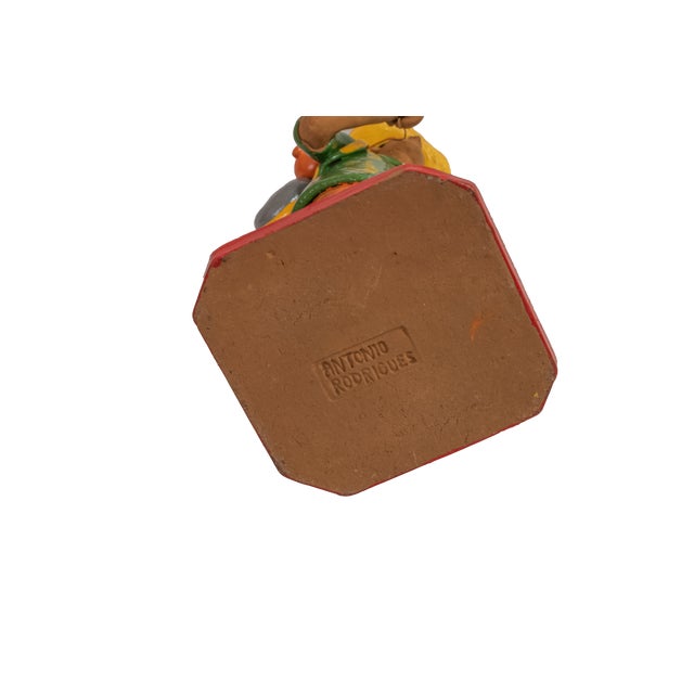 Sculpture Materials Late 20th Century Brazilian Folk Art Clay Sculpture "Migrant With Dog" by Antônio Rodrigues For Sale - Image 7 of 7