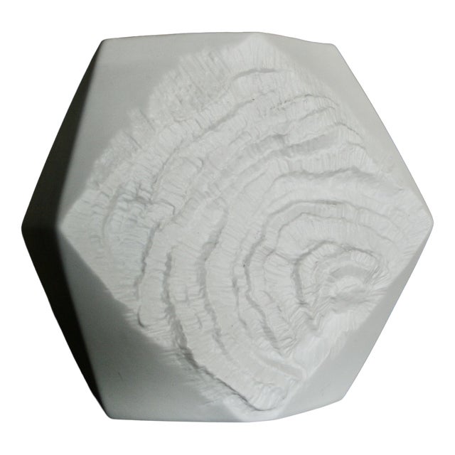 White Porcelain Op Art Vase from AK Kaiser, Germany, 1970s For Sale