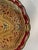 Wood Large Mid 20th Century Red and Gold Round Italian Florentine Decorative Tray For Sale - Image 7 of 12