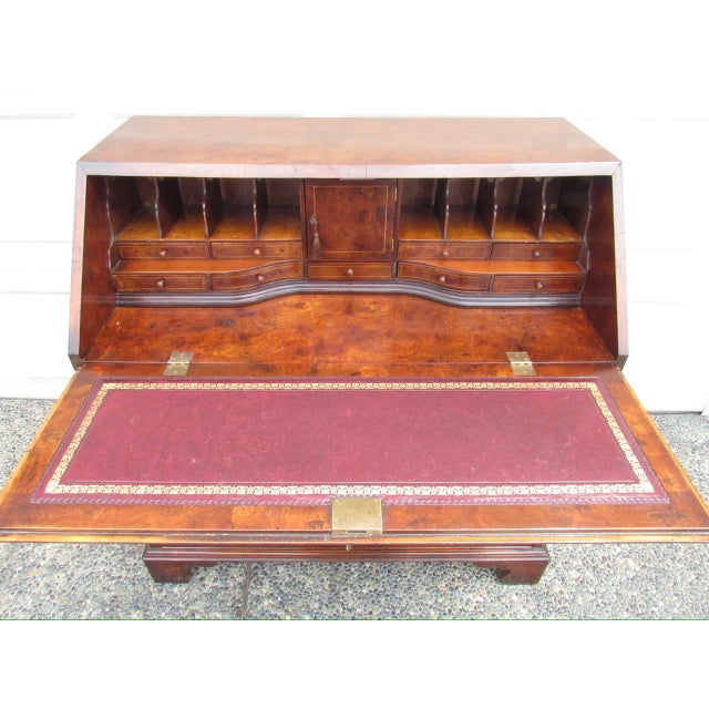 Antique English Burl Walnut Desk For Sale - Image 14 of 18