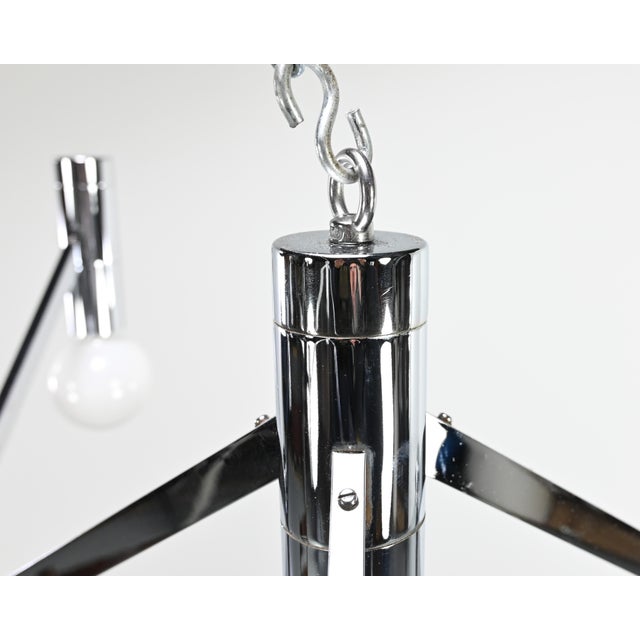 Silver Vintage Modular Chandelier, 1970 For Sale - Image 8 of 14